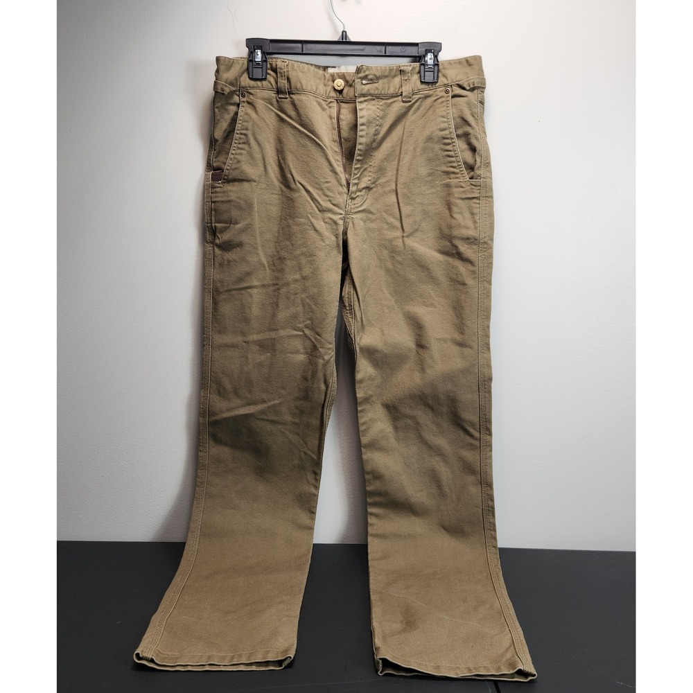 Duck Camp Men Brown Brush Pants Straight Leg Outdoor Field Work Trousers 32 T